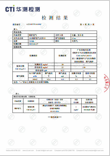 必赢亚洲废气检测汇报-2022-3