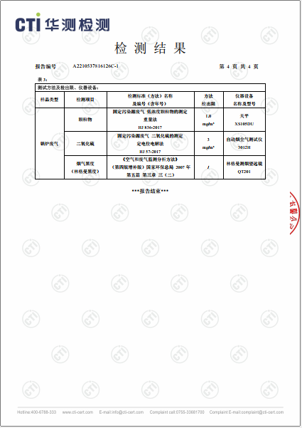 必赢亚洲废气检测汇报-2022-4